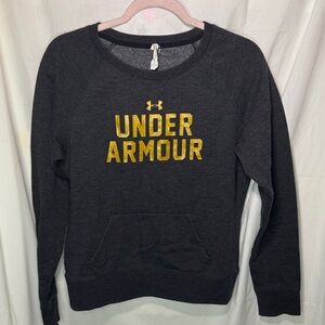 Under Armour Women's Dark Gray Sweater with Gold Accents